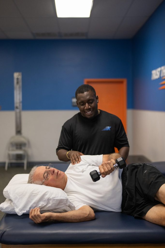 Physical Therapy for an elderly man